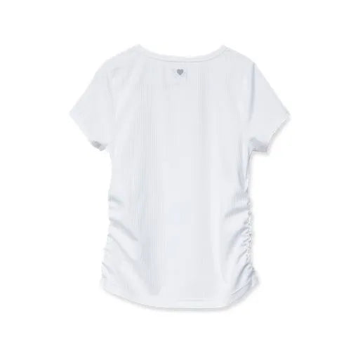 Girls Short Sleeve Active Ribbed Tee