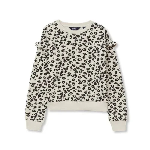 Girls Long Sleeve Ruffle Sweatshirt