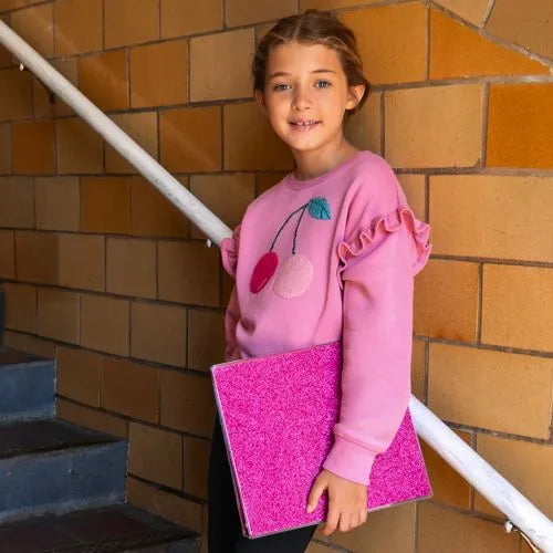 Girls Long Sleeve Ruffle Sweatshirt