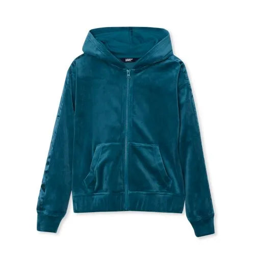Girls Velour Zip Hoodie