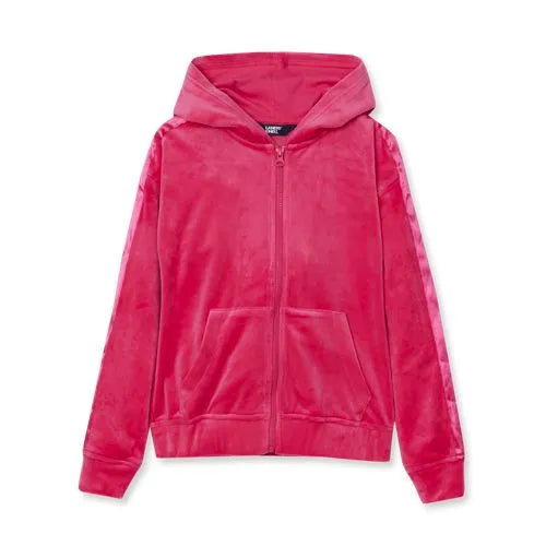 Girls Velour Zip Hoodie