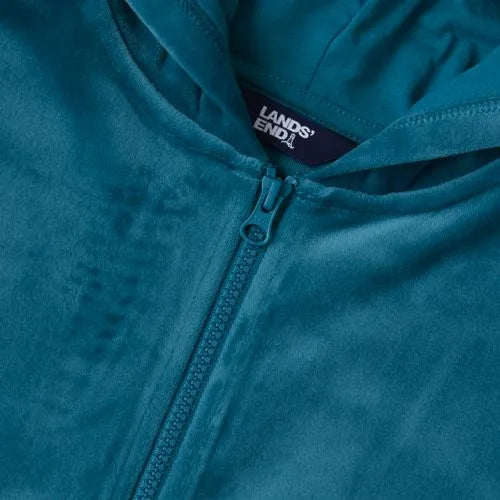 Girls Velour Zip Hoodie