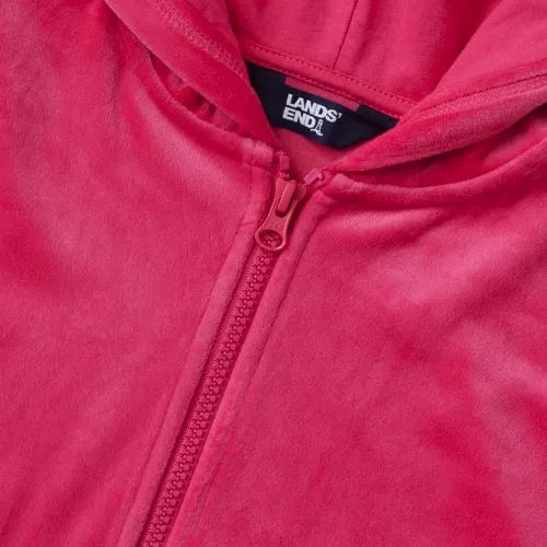 Girls Velour Zip Hoodie