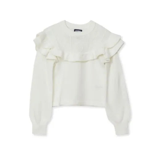 Girls Long Sleeve Ruffle Sweater