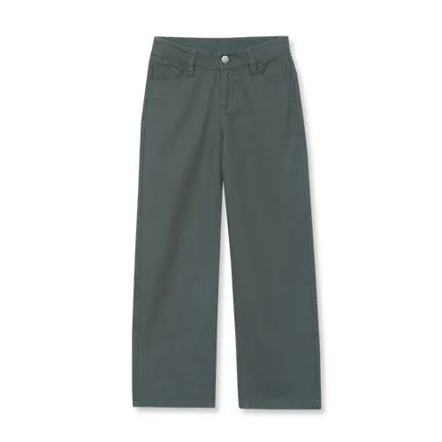Girls Wide Leg Twill Pants