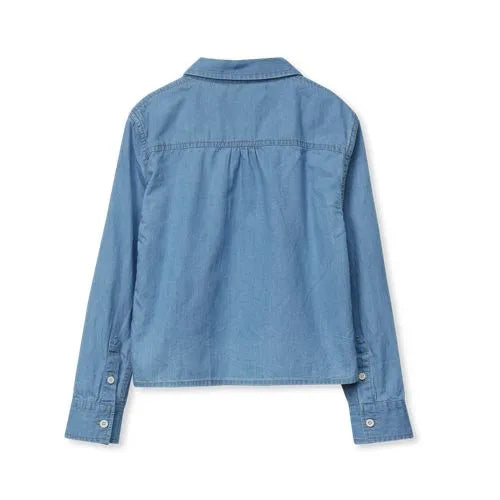 Girls Long Sleeve Denim Shirt