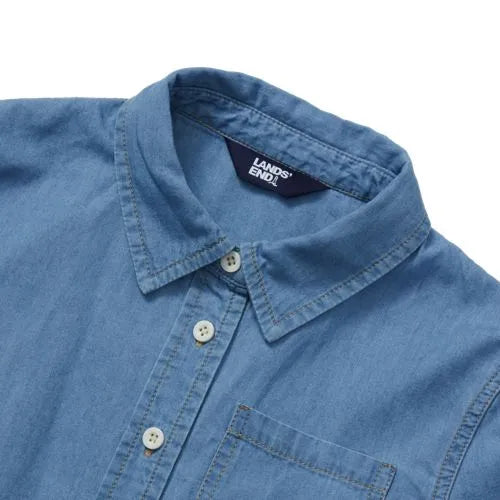 Girls Long Sleeve Denim Shirt