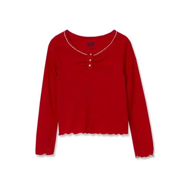 Girls Long Sleeve Sleep Henley