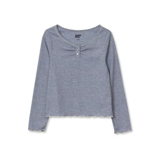 Girls Long Sleeve Sleep Henley