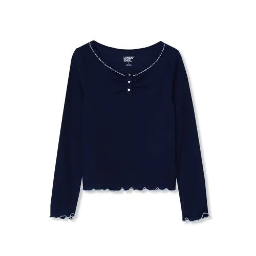 Girls Long Sleeve Sleep Henley