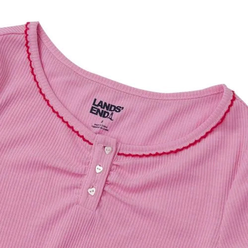 Girls Long Sleeve Sleep Henley