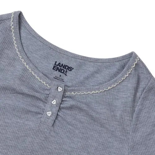 Girls Long Sleeve Sleep Henley