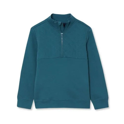 Boys Long Sleeve Fleece Quarter Zip