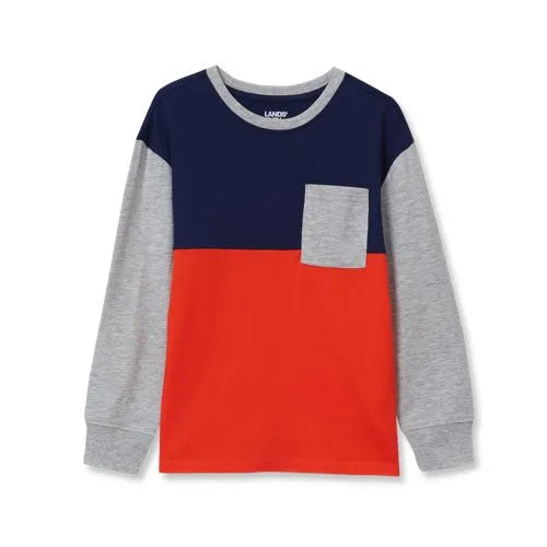 Boys Long Sleeve Colorblock Shirt