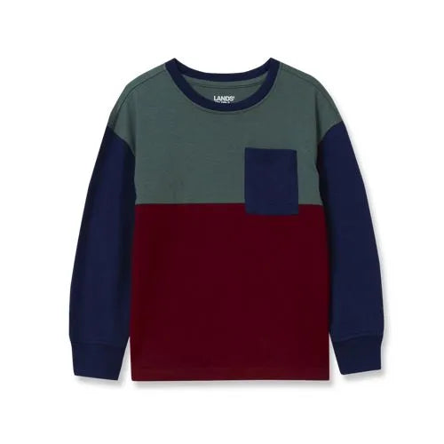 Boys Long Sleeve Colorblock Shirt
