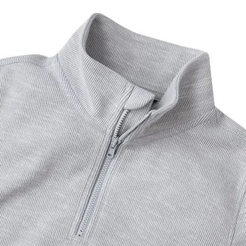 Boys Quarter Zip Slub Sweater