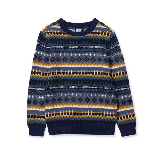 Boys Intarsia Holiday Crewneck
