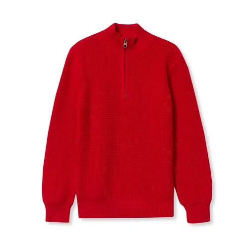 Boys Quarter Zip Chunky Sweater