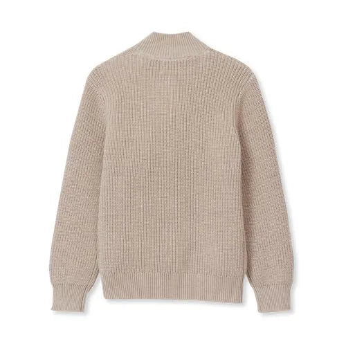 Boys Quarter Zip Chunky Sweater