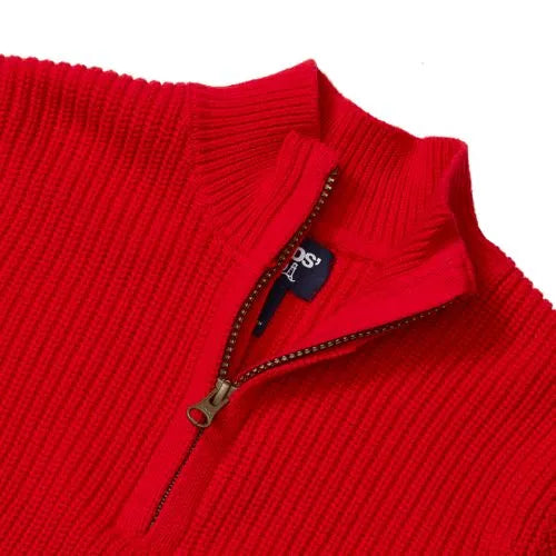 Boys Quarter Zip Chunky Sweater