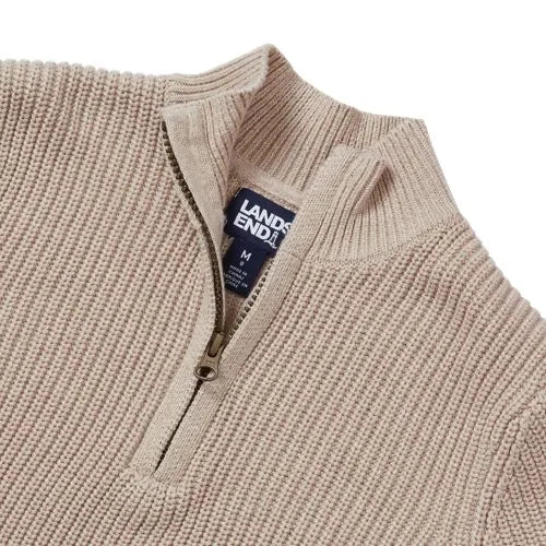 Boys Quarter Zip Chunky Sweater