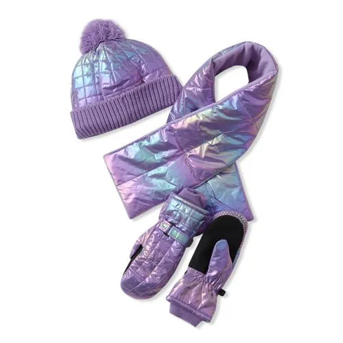 Kids Iridescent Hat-Scarf-Glove 3 Piece Set