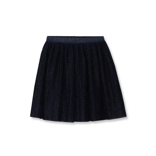 Girls Pleated Metallic Skirt