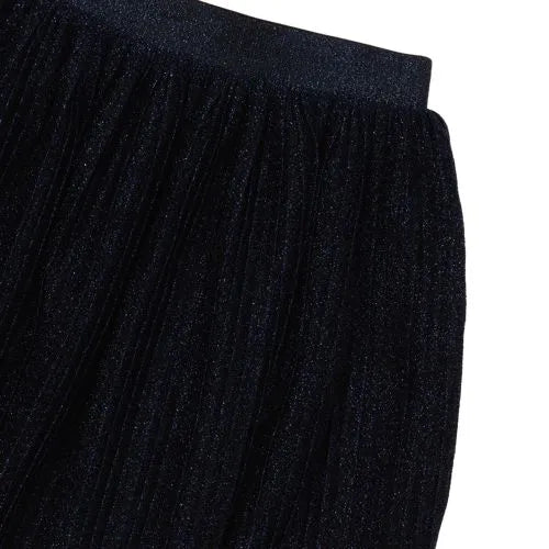 Girls Pleated Metallic Skirt