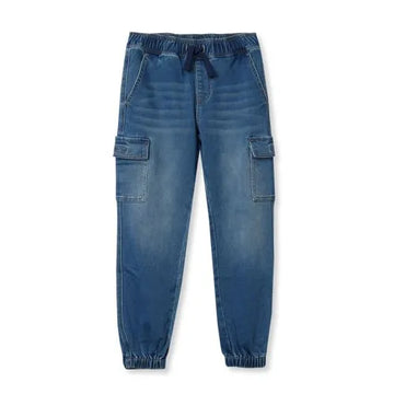 Boys Iron Knee Knit Denim Jogger