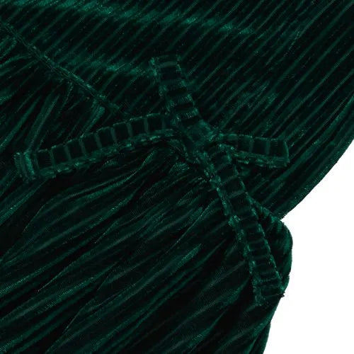 Girls Bubble Sleeve Velour Dress