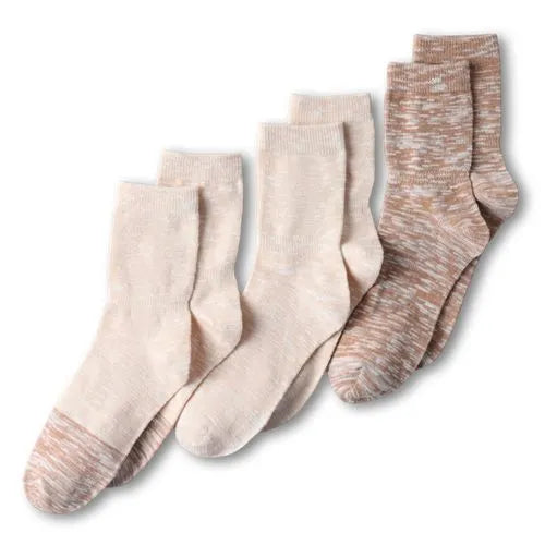 Women's Lightweight Slub Midi Socks 3 Pack
