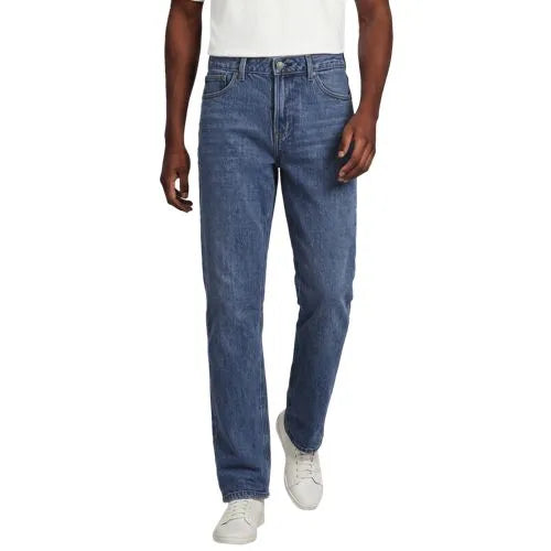 Men's Stretch Comfort Waist Classic Straight Fit Flannel Lined Jean