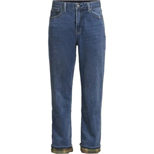 Men's Stretch Comfort Waist Classic Straight Fit Flannel Lined Jean