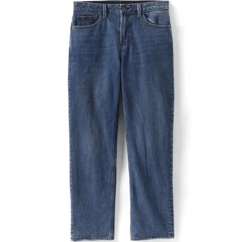 Men's Stretch Comfort Waist Classic Straight Fit Flannel Lined Jean