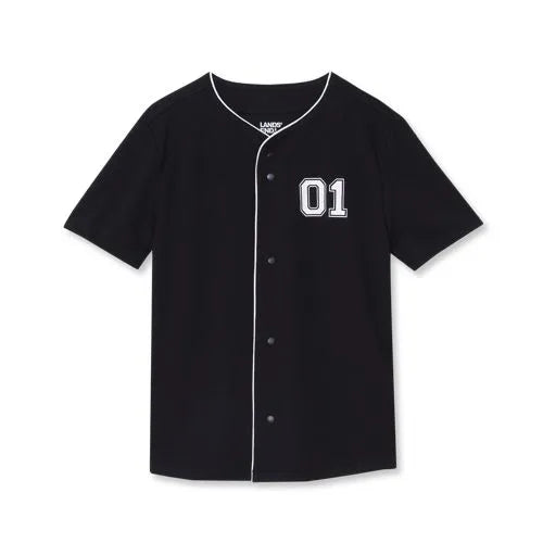 Boys Active Button Up Jersey Top