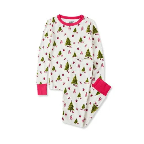 Kids Holiday Long Sleeve Top and Bottom Snug Fit Pajama Set