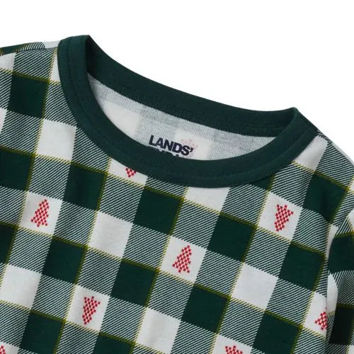 Kids Holiday Long Sleeve Top and Bottom Snug Fit Pajama Set