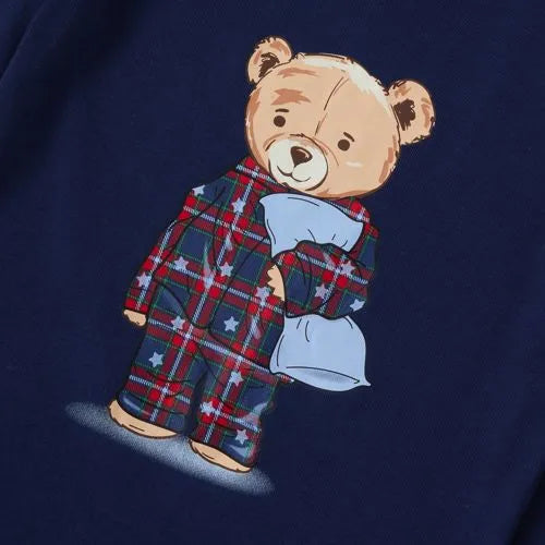 Kids Holiday Long Sleeve Top and Bottom Snug Fit Pajama Set
