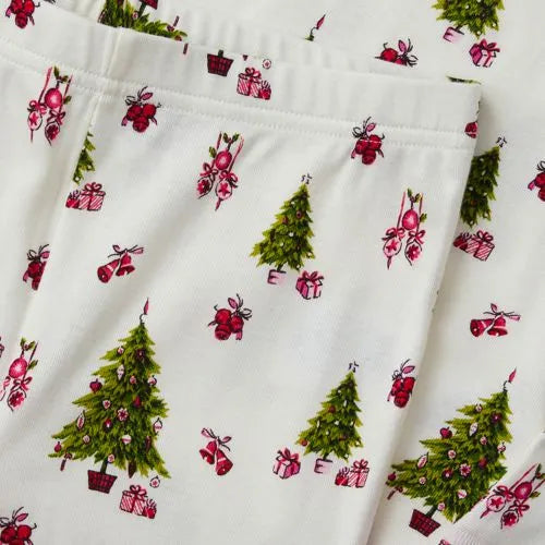 Kids Holiday Long Sleeve Top and Bottom Snug Fit Pajama Set