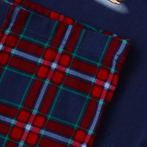 Kids Holiday Long Sleeve Top and Bottom Snug Fit Pajama Set
