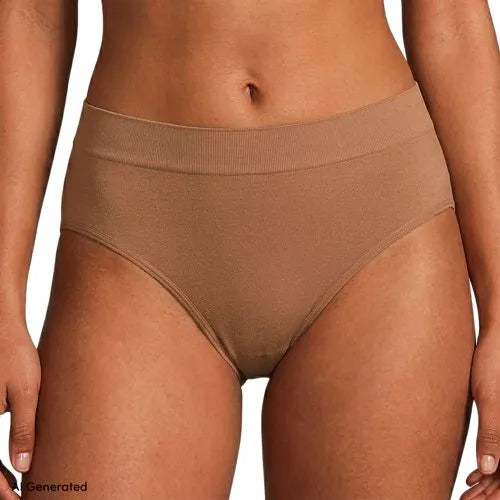 Women's Bikini Brief Cotton Comfort Seamless Basic Panties 3 Pack