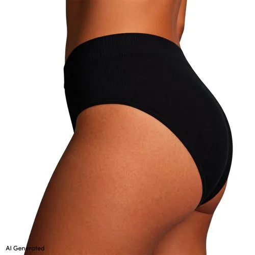 Women's Bikini Brief Cotton Comfort Seamless Basic Panties 3 Pack
