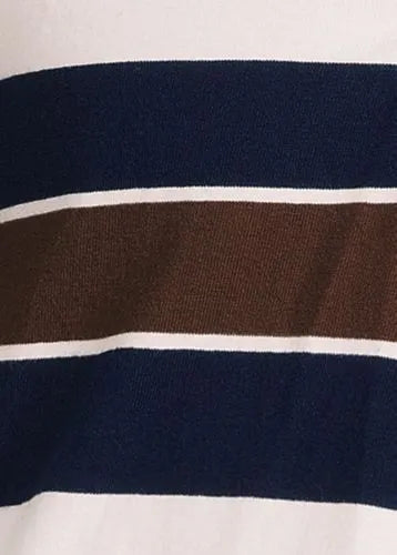 Men's Long Sleeve Stripe Rugby Shirt