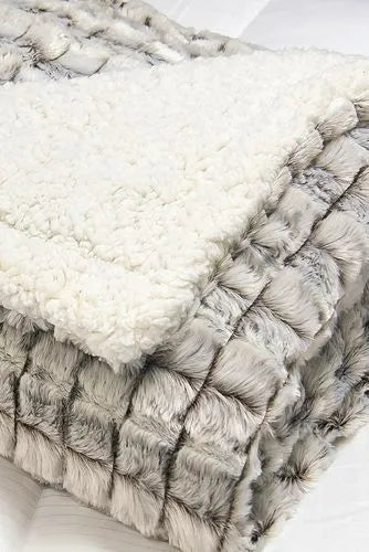 Blue Ridge Home Fashions MicroMink Sherpa Reversible Throw Blanket