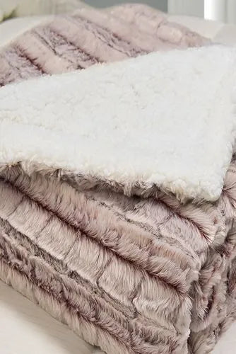 Blue Ridge Home Fashions MicroMink Sherpa Reversible Throw Blanket