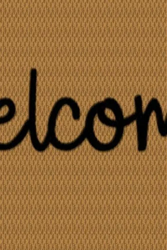 Matterly Neighburly Doormat Script Welcome
