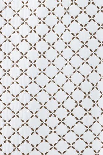 Embroidered Diamond Double Voile Quilt