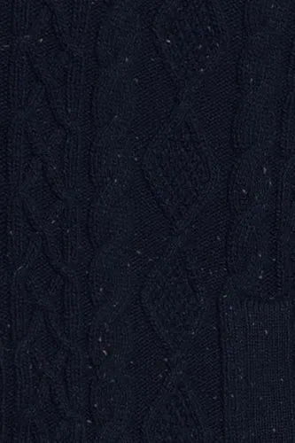 Men's Long Sleeve Cotton Blend Cable Shawl Cardigan