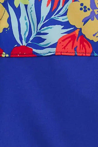 Boys Chlorine Resistant Stretch Print Blocked Hydroliner Board Swim Trunks