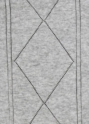 Men's Long Sleeve Fine Gauge Cotton Pointelle Argyle Cardigan